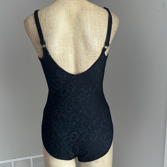 NWOT Profile By Gottex Black One Piece Swimsuit Size 8 D cup - Picture 5 of 8